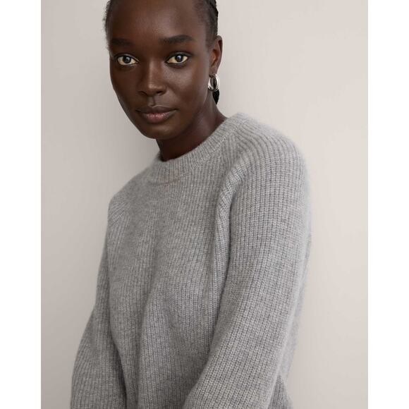 Quince Mongolian Cashmere Fisherman Crewneck Sweater - S - Picture 4 of 4